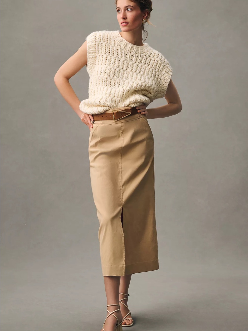 Anthropologie Slim Column Maxi Skirt (Petite)